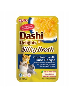 Snack para Gatos Inaba Dashi Delights Silky Broth Chicken with Tuna Pollo 40 g
