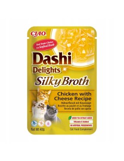 Snack para Gatos Inaba Dashi Delights Silky Broth Chicken with Cheese Pollo 40 g