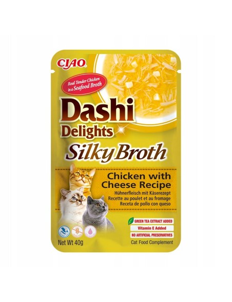 Snack para Gatos Inaba Dashi Delights Silky Broth Chicken with Cheese Pollo 40 g