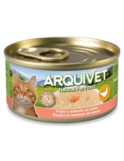 Comida para gato Arquivet Chicken in sauce with salmon Pollo 80 g