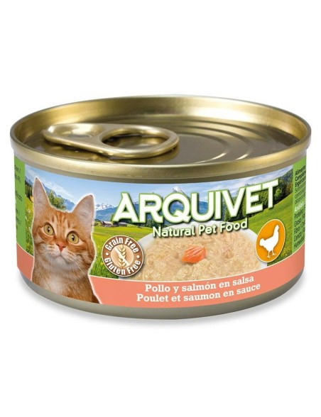 Comida para gato Arquivet Chicken in sauce with salmon Pollo 80 g