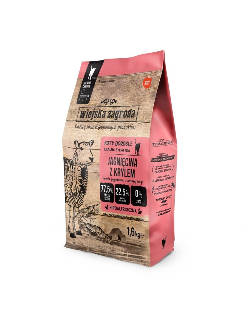 Comida para gato WIEJSKA ZAGRODA Lamb with krill Cordero 400 g