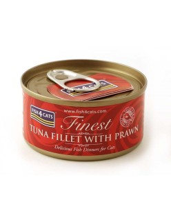 Comida para gato FISH4DOGS FISH4CATS Tuna fillet with prawn Pescado 70 g
