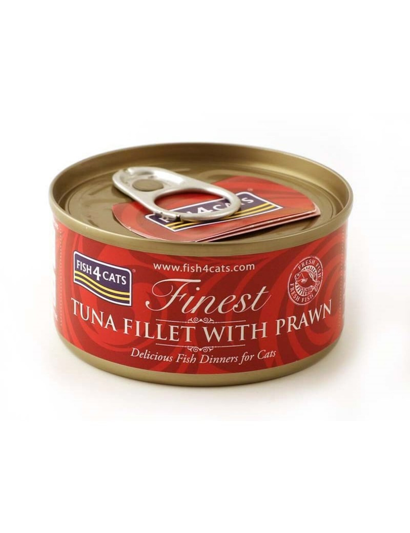 Katzenfutter FISH4DOGS FISH4CATS Tuna fillet with prawn Fisch 70 g