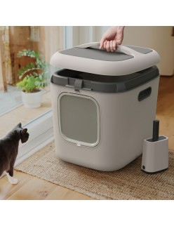 Katzentoilette Rotho Biala XL Weiß Kunststoff