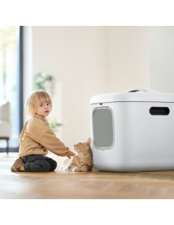 Katzentoilette Rotho Biala XL Weiß Kunststoff