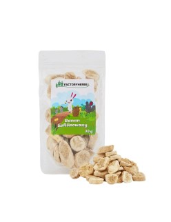 Alimento para Conejos Factoryherbs Freeze-dried banana Chinchilla Cobaya Hámster Rata Ratón Roedores Aves