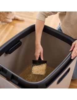 Caixa de Areia para Gatos Rotho Biala XL Cappuccino Plástico