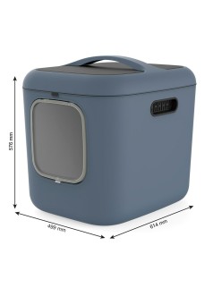 Katzentoilette Rotho Biala XL Blau Kunststoff