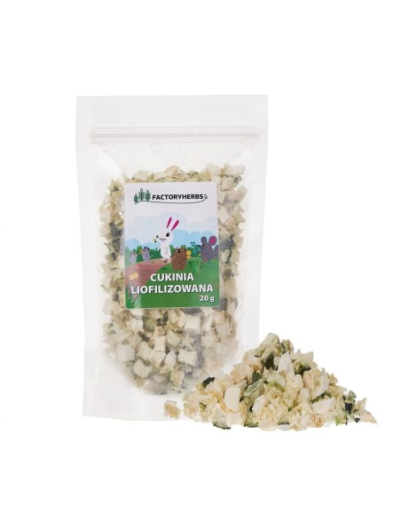 Kaninchenfutter Factoryherbs Freeze-dried zucchini Chinchilla Versuchsobjekt Hamster Ratte Mouse Nagetiere Vögel