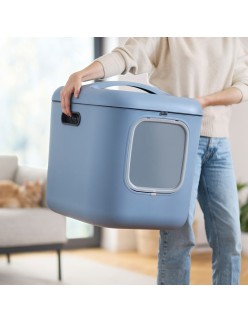 Katzentoilette Rotho Biala XL Blau Kunststoff