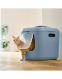 Katzentoilette Rotho Biala XL Blau Kunststoff