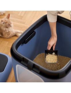 Katzentoilette Rotho Biala XL Blau Kunststoff