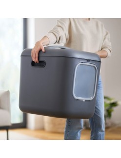 Arenero para Gatos Rotho Biala XL anthracite Antracita Plástico