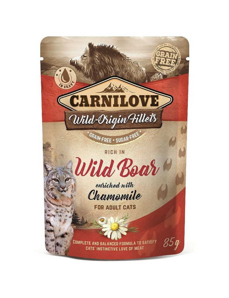 Aliments pour chat Carnilove Cat Pouch Sanglier 85 g