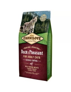 Fodder Carnilove Duck & Pheasant Hairball Control Duck 6 Kg