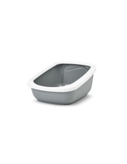 Cat Litter Box Savic White Grey Plastic