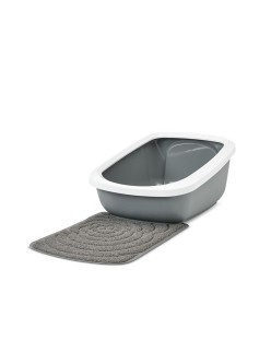 Cat Litter Box Savic White Grey Plastic