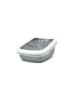Cat Litter Box Savic White Grey Plastic