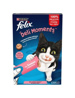Snack für Katze Purina Felix Deli Moments Salmon 4 x 10 g