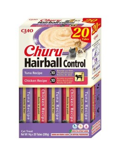 Snack for Cats Inaba Churu Hairball control Tuna and chicken recipe