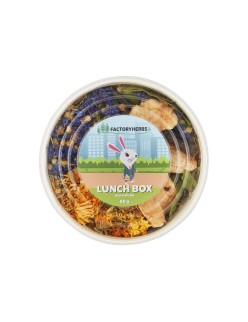Alimento para Conejos Factoryherbs Lunch Box Chinchilla Tortuga Roedores Periquito Canario Aves 80 g