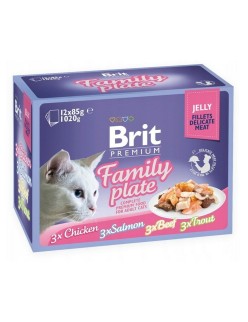 Comida para gato Brit Premium Family Plate 12 x 85 g
