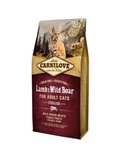 Aliments pour chat Carnilove Lamb & Wild Boar Sterilised 6 Kg