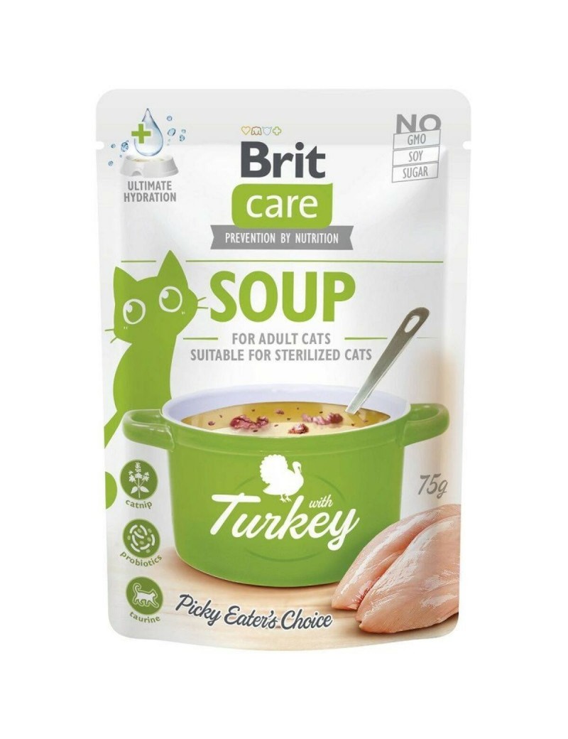 Snack para Gatos Brit Care Soup Pavo