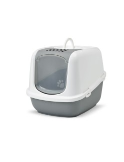 Arenero para Gatos Savic Nestor Jumbo Blanco Beige Plástico