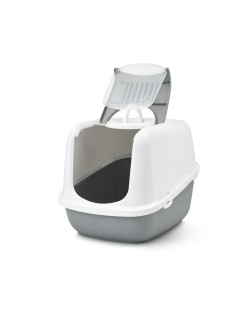 Arenero para Gatos Savic Nestor Jumbo Blanco Beige Plástico