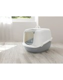 Arenero para Gatos Savic Nestor Jumbo Blanco Beige Plástico