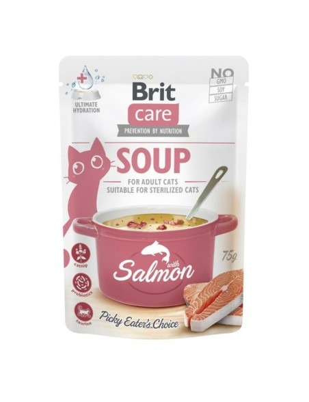 Snack para Gatos Brit Care Soup Pescado