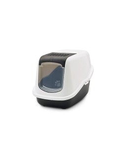 Cat Litter Box Savic Nestor White Black Plastic