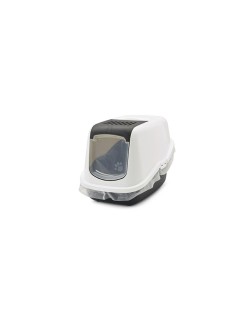 Cat Litter Box Savic Nestor White Black Plastic