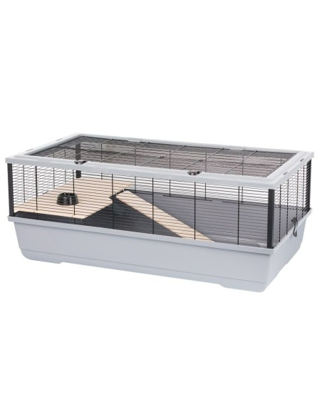 Jaula INTER-ZOO Bernie Wood grey Madera Metal Plástico 100 x 39 x 54 cm