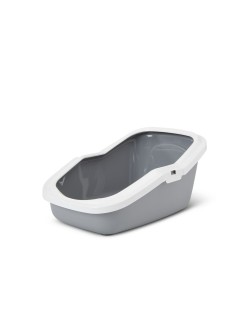 Arenero para Gatos Savic Blanco Gris Plástico