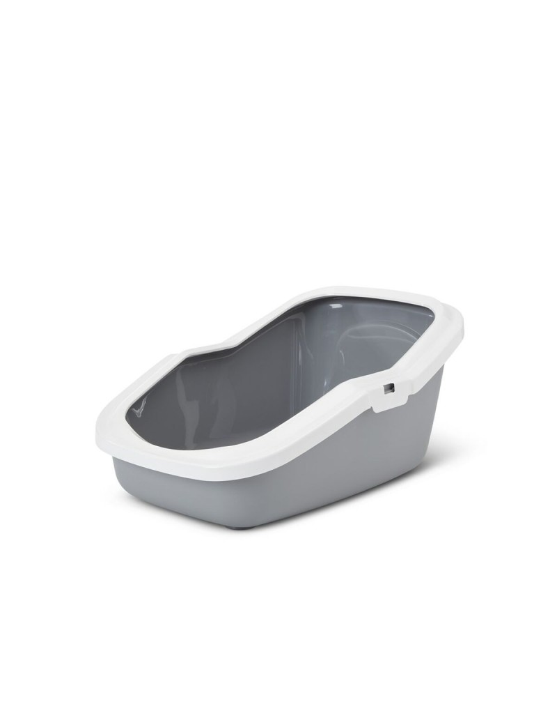 Cat Litter Box Savic White Grey Plastic