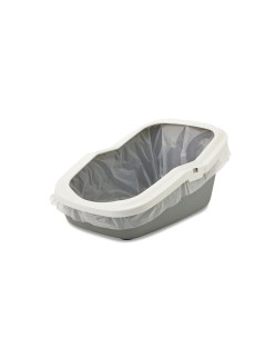 Arenero para Gatos Savic Blanco Gris Plástico