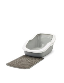 Arenero para Gatos Savic Blanco Gris Plástico
