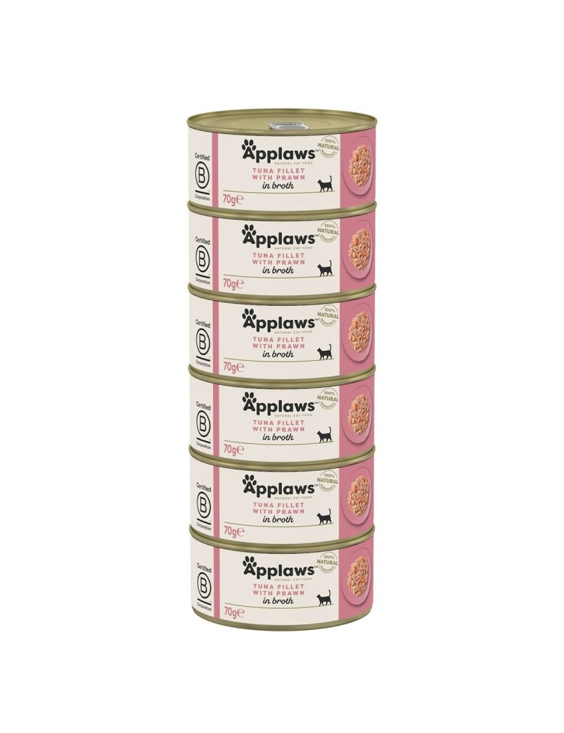 Aliments pour chat Applaws Tuna Fillet with Prawn in Broth Poisson