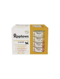 Cat food Applaws Chicken Selection in Broth Chicken