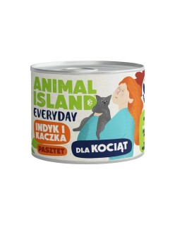 Comida para gato ANIMAL ISLAND Everyday Turkey and duck for kittens 185 g