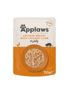 Cibo per gatti Applaws Chicken breast with chicken liver in jelly Pollo 70 g