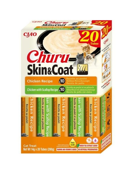 Snack für Katze Inaba Churu Skin&Coat Huhn