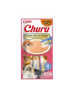 Snack para Gatos Inaba Churu Salmon with tuna recipe