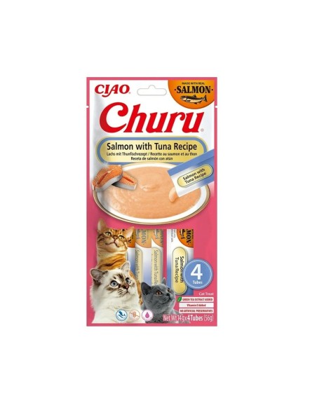 Snack para Gatos Inaba Churu Salmon with tuna recipe