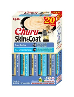 Snack para Gatos Inaba Churu Skin&Coat Pescado