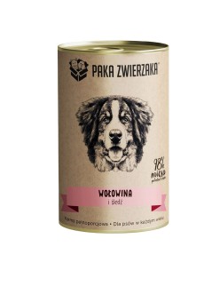 Nassfutter Paka Zwierzaka Beef and herring Rind und Kalbfleisch 400 g