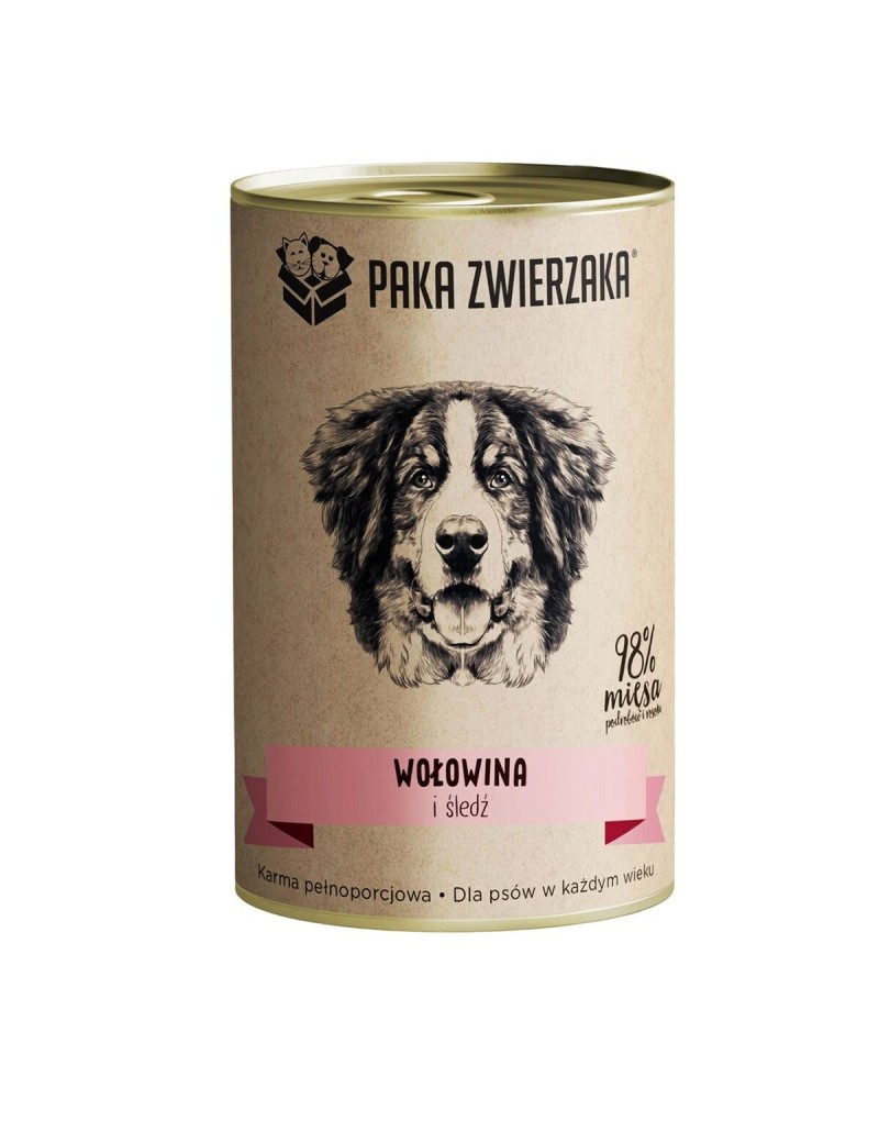 Nassfutter Paka Zwierzaka Beef and herring Rind und Kalbfleisch 400 g